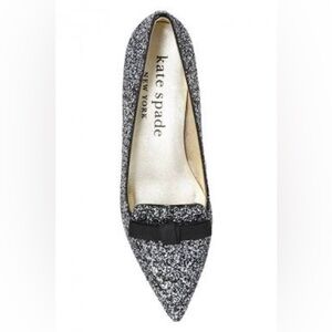 Kate Spade Black Glitter Flats